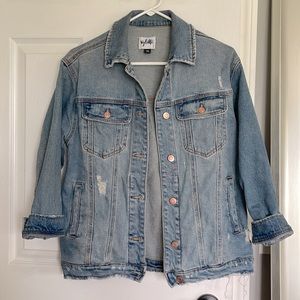 Oversized Distressed Denim Jacket